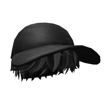 BLACK HAIR WITH HAT Roblox item
