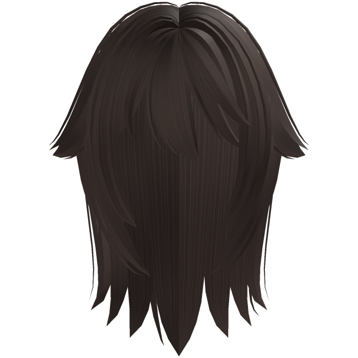 ♡ ; kawaii messy vkei brown hair w/ tufts