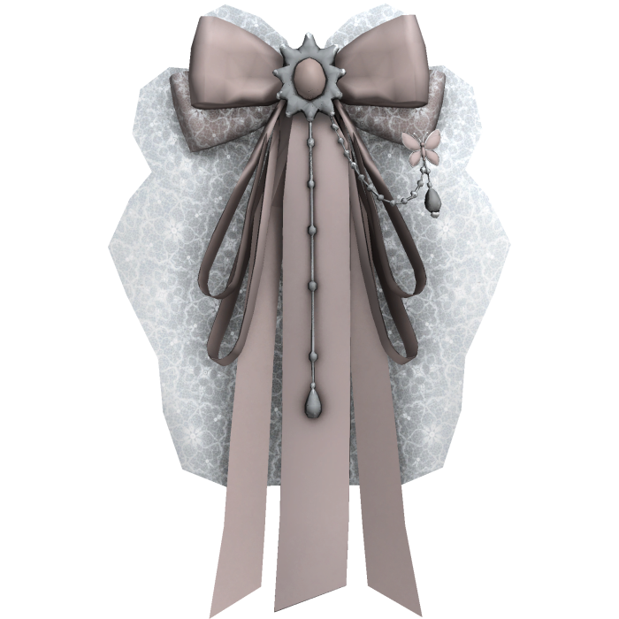 Blush Lace Bow Hair Clip