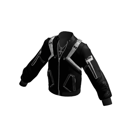 Buckle Strap Bomber Jacket (Black)