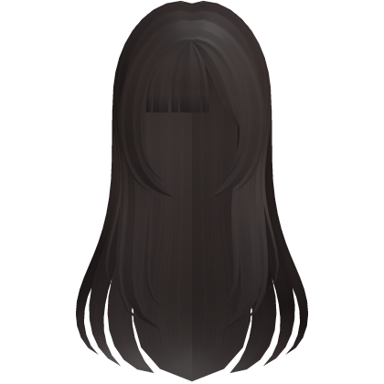 shoujo anime girl hair w side bangs brown Roblox item