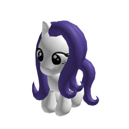 ♡ cute purple white pony plushie (holdable)
