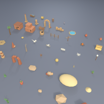 Low Poly Desert Asset Pack Cactus Skull x60 preview 5