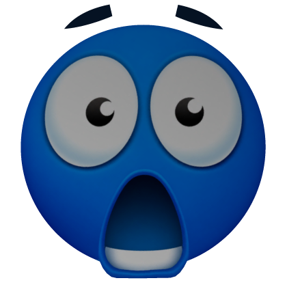 Blue Shocked Face Mask