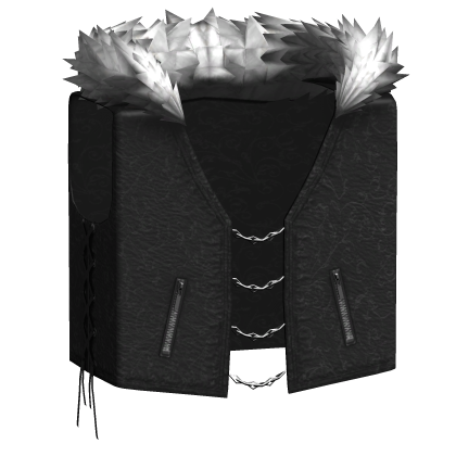 Emo Punk Vest Y2K w/ fur