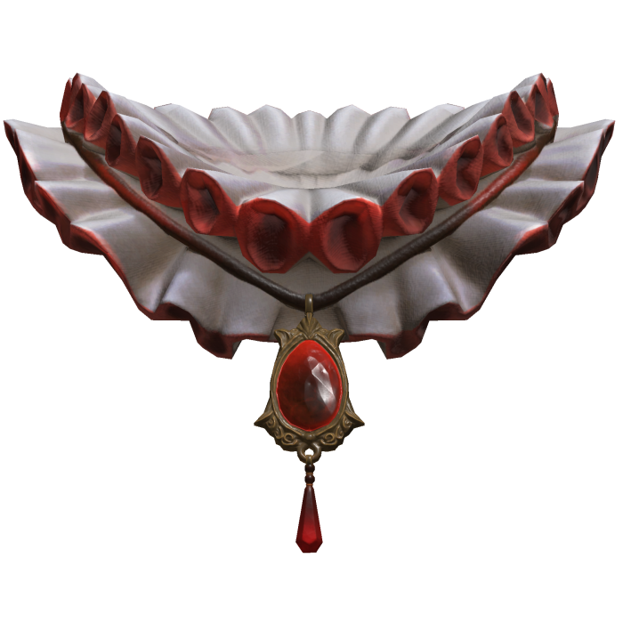 Red Jester Neck Ruffle 1.0