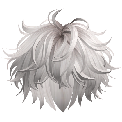 [Silver] Messy Fluffy Boy Hair Roblox item