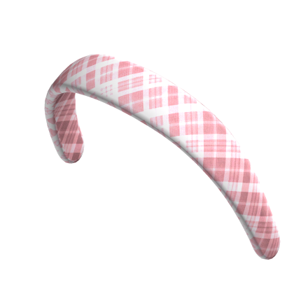 Trendy Headband (Pink n White Plaid) Roblox item