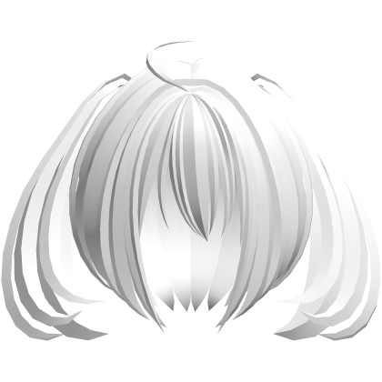 2000s moe short fluffy side ponytails white