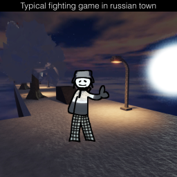 typical fighting game in russian town