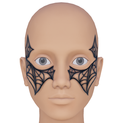 Halloween Spiderweb Temple and Cheeks 3D Effect