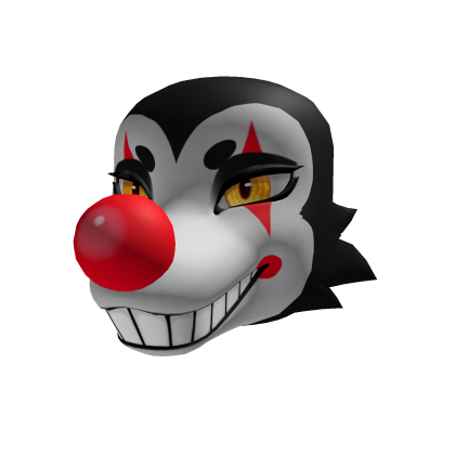 Black Clown Dog Head