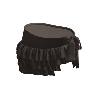 Brown Tied Ruffle Mini Skirt