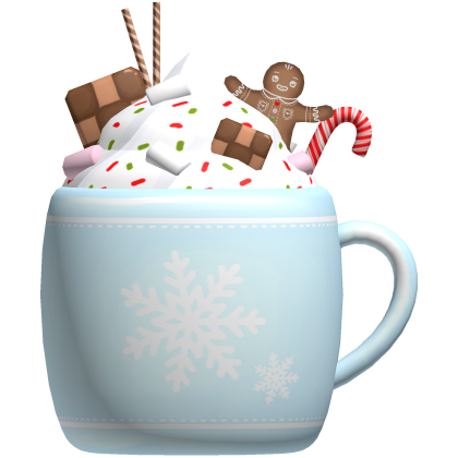 Cute Christmas Gingerbread Latte in Blue