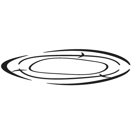Glowing Ripple Halo Black White