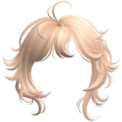 Messy Fluffy Swirly Curly Anime Bangs in Blonde Roblox item