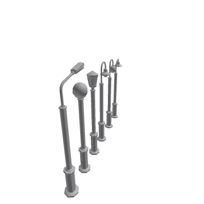 Low Poly Street Lamp Pack (Recolorable)