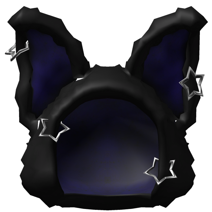 Blue Fuzzy Bunny Black Hood
