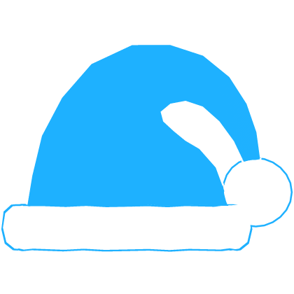 Glowing Santa Hat Blue White Roblox item