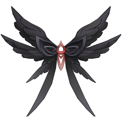 Angel Wings Hair Clip Ornament Columbina Black ♥ Roblox item