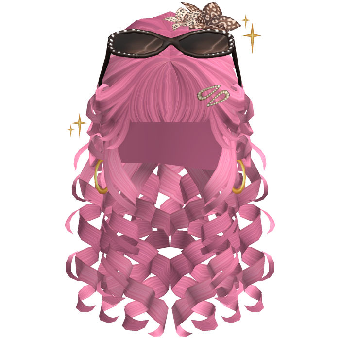 Pink Y2K Layered Curly Pigtails Hair