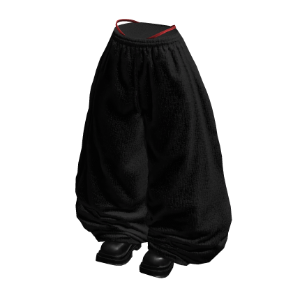 Fade Balloon Sweatpants (Black Red)