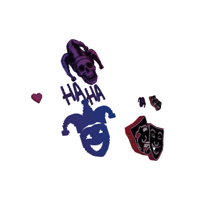 [Animated] Dark Rainbow Jester Clown Aura Roblox item