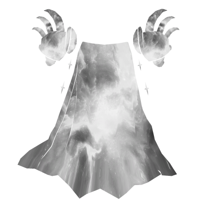White Galaxy Cartoony Cape and Pauldorn