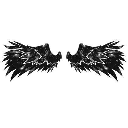 Cartoony Black Galaxy Angel Wings🌌