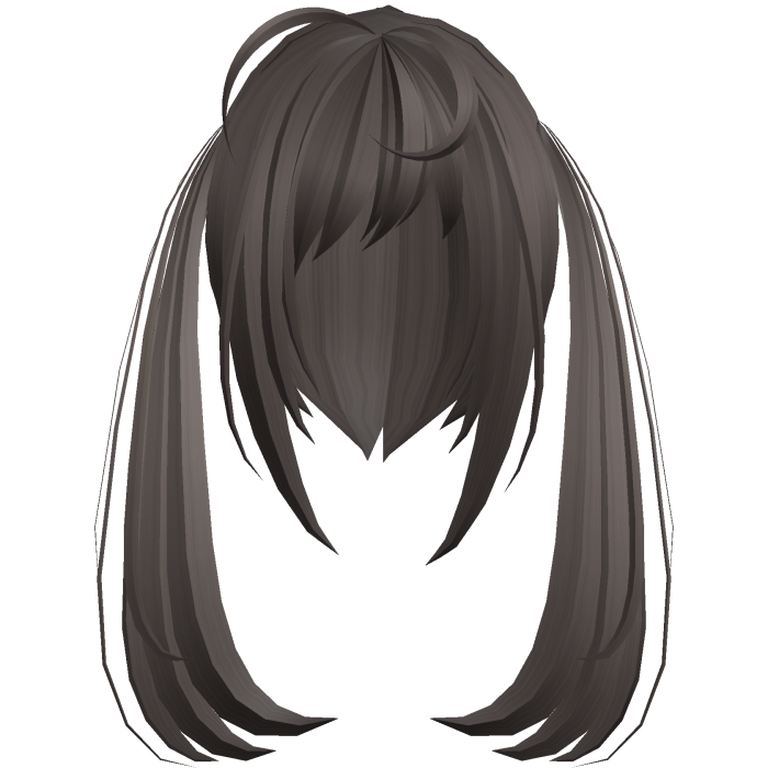 thick messy anime moe pigtails brown