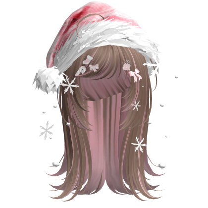 Cute Christmas Straight Hair (Milktea&Pink) Roblox item