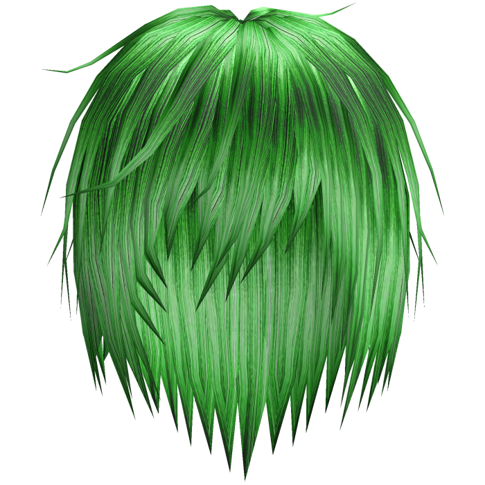Green Vkei Messy Emo Punk Hair