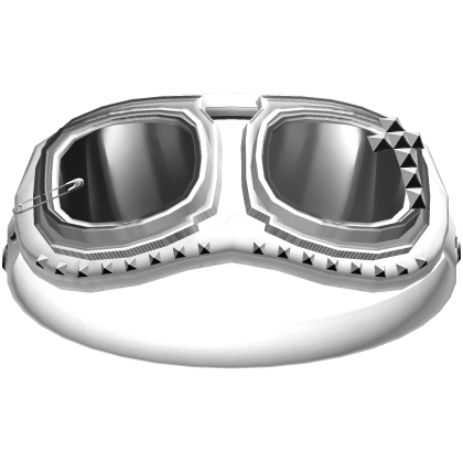 White Emo Y2K Studded Punk Goggles
