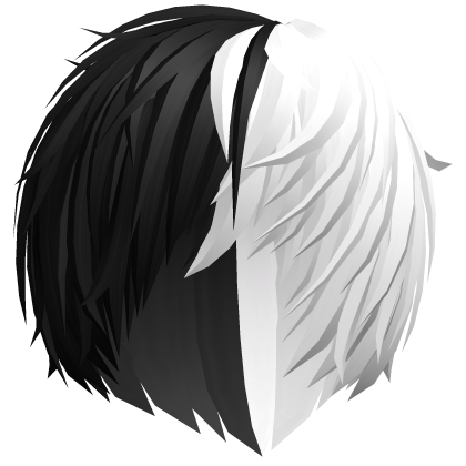 messy black&white cute vampire emo anime boy hair