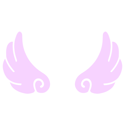♡ Cute Flared Sticker Angel Wings in Pastel Purple Roblox item