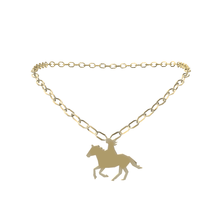 Equestrian Necklace Gold