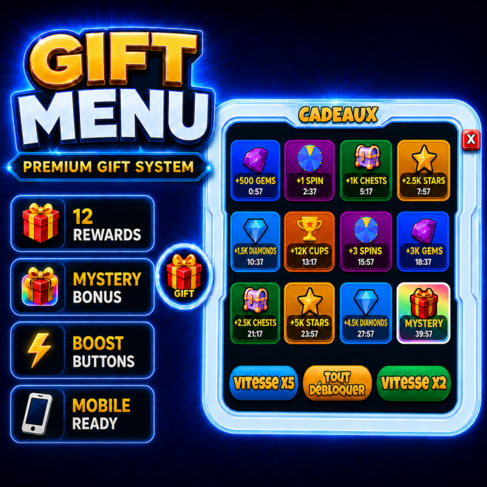 Premium Gift Menu Reward system preview 1