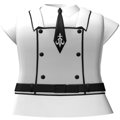 code anime academy school uniform in white & black
