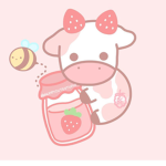 _Straw_berry_cow_