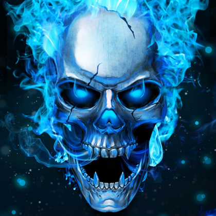 Blue skull Roblox decal