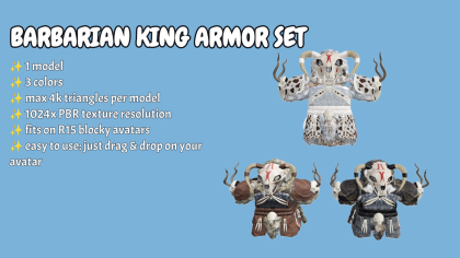 [R15] Barbarian king armor set preview 1