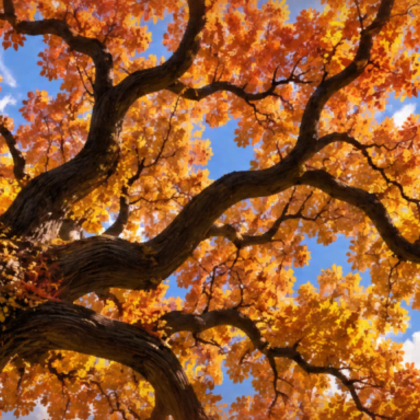 Autumn Forest Fall Leaves Nature Tree Background