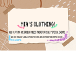 <3 Mia's Clothing <3