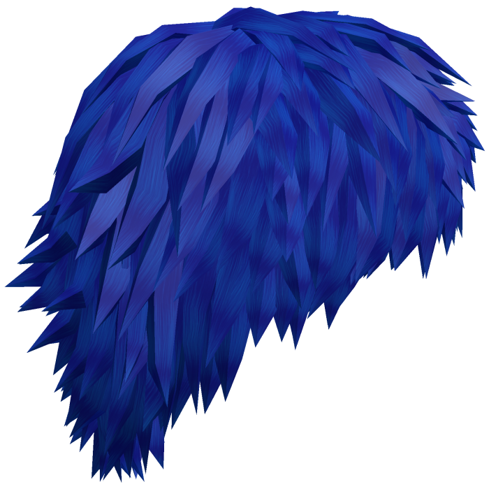 Blue Emo Messy Mullet Boy Hair