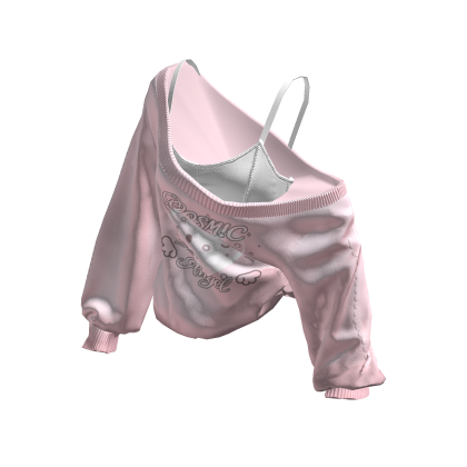 Cozy Baggy Kawaii Kitty Sweater (Pink)
