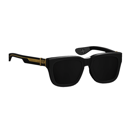 Luxury Square Frame — Black & Gold Sunglasses