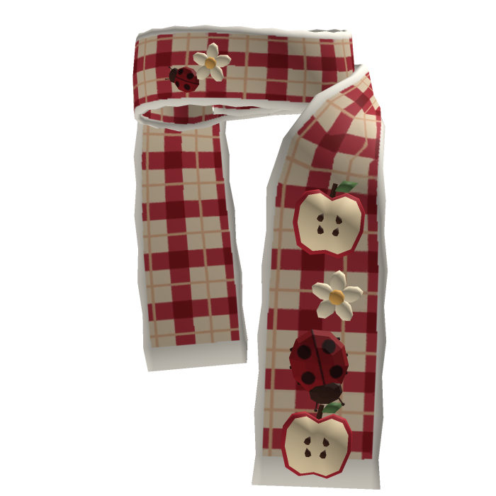 🍎~ Plaid Apple Igari Scarf ꩜⋆˚࿔