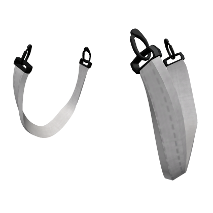 80s Hanging Suspenders in White