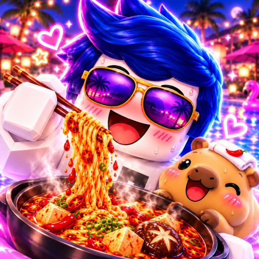 🔥 Huge Update! Spicy Mukbang: Night Pool 🌶️ ASMR  Roblox game