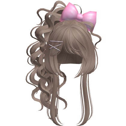 Elegant Curly Darling Bow Updo in Light Brown